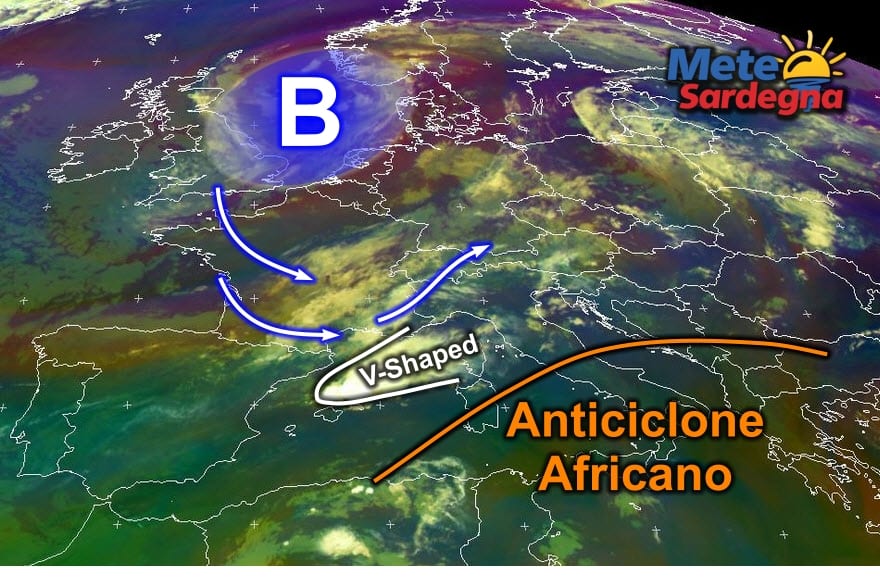 meteosat 1 - Grossi temporali a ovest della Sardegna