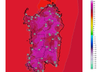 t2m 362 350x250 - Ponente bollente a Cagliari e ad est: superati i 36°C