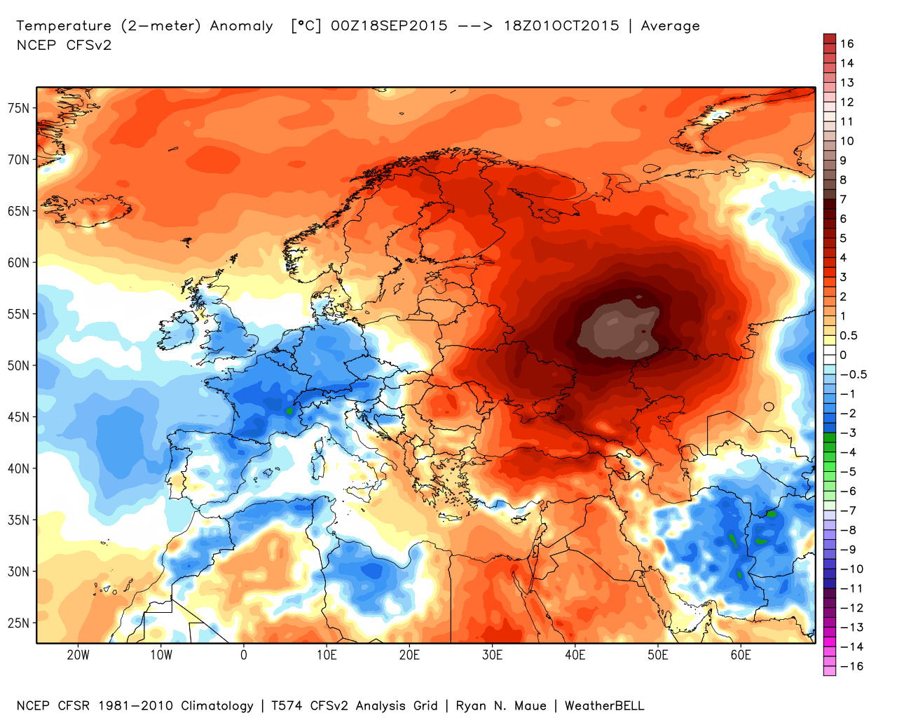 Anomalie termiche - Seconda metà di settembre fresca: anche in Sardegna