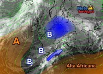 Meteosat Sardegna 350x250 - Cambiamento meteo: ecco la perturbazione che avanza