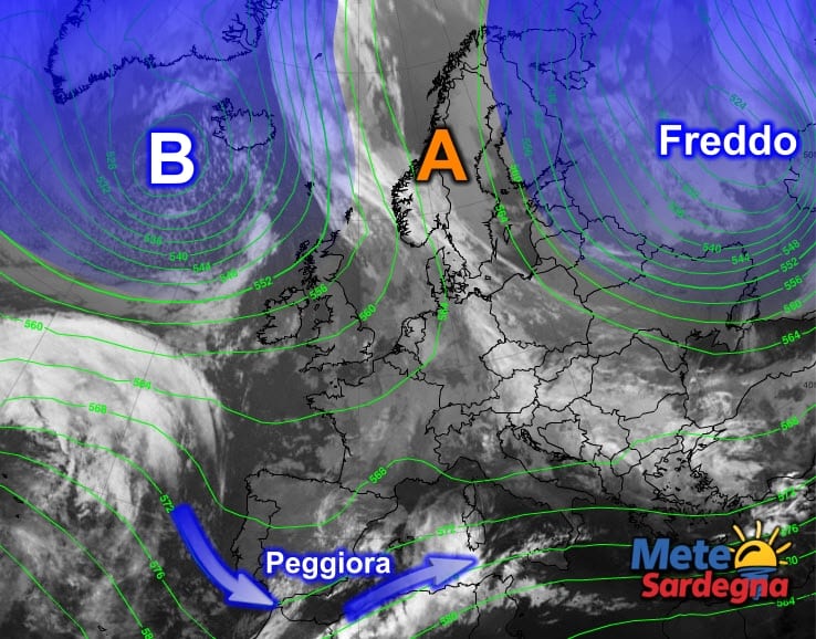 Fonte immagine EumetSat 2015, rielaborazione grafica a cura della Redazione del Meteo Giornale.