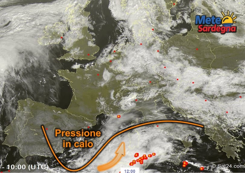 Meteosat3 - Ciclone in formazione: super temporali nel Nord Africa