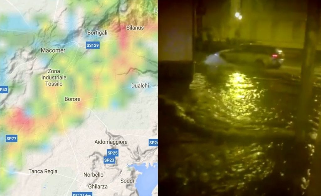 Untitled 210 1024x626 - Allagamenti a Borore dopo il forte temporale - VIDEO