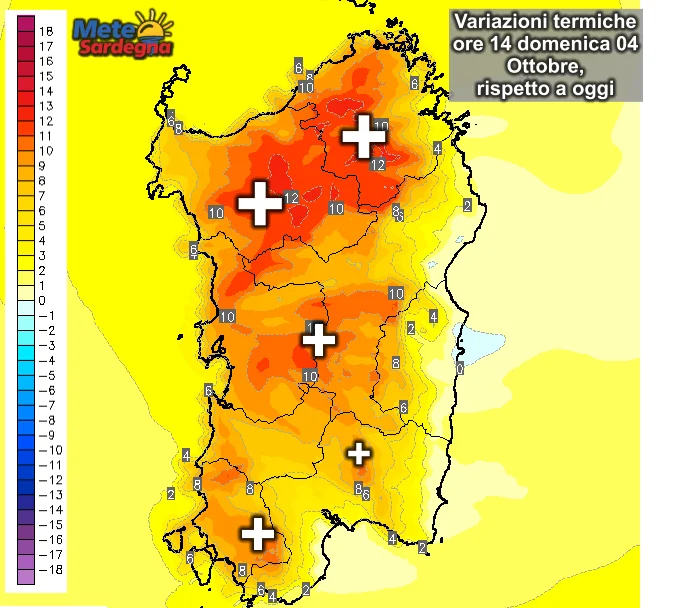 Variazioni termiche - Forte aumento delle temperature: tornerà un po' di tarda estate