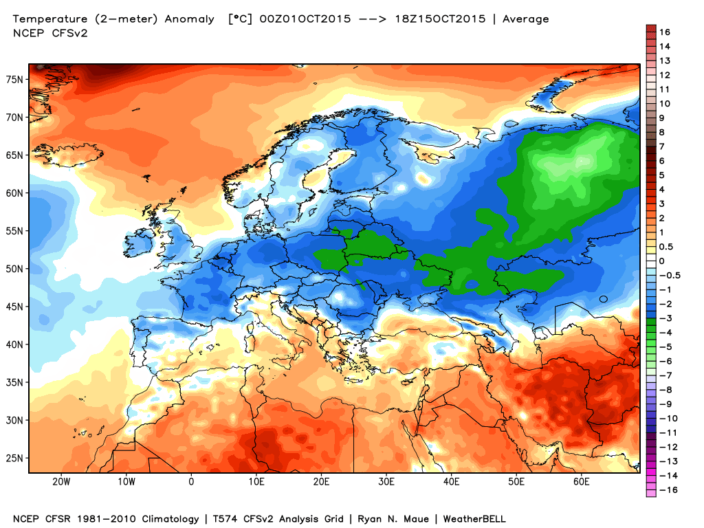 anomalie termiche 1 - Due settimane d'Ottobre ed è sempre caldo anomalo