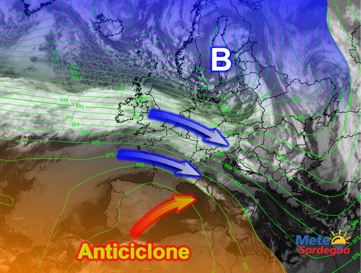 Fonte immagine EumetSat 2015, rielaborazione grafica a cura della Redazione del Meteo Sardegna.