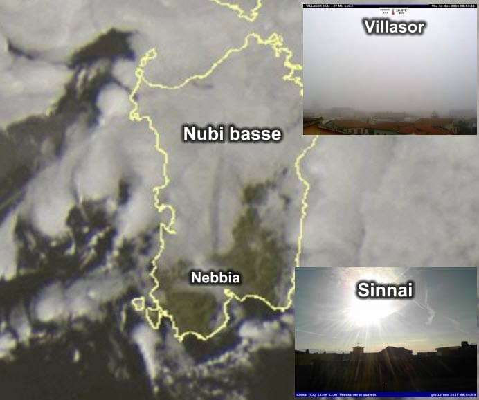 Fonte immagine Sat24, rielaborazione grafica a cura della Redazione del Meteo Sardegna.
