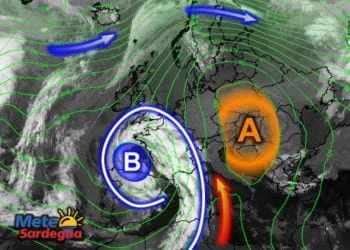 Meteosatmts 350x250 - Grosso Vortice Ciclonico si estende sin sulla Sardegna