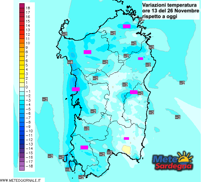 Temperature7 - Temperature di nuovo in calo, soprattutto stasera: giovedì freddo