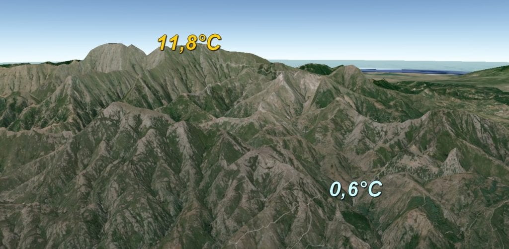 Untitled 25 1024x501 - Caldo sul tetto della Sardegna e gelo nelle vallate, perchè?