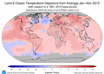 201501 201511 350x250 - Non avevamo dubbi: novembre 2015 è stato il più caldo di sempre!