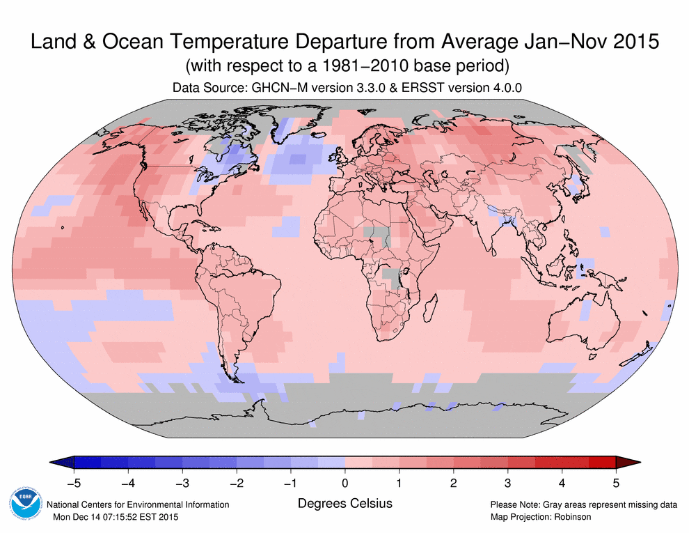 201501 201511 - Non avevamo dubbi: novembre 2015 è stato il più caldo di sempre!