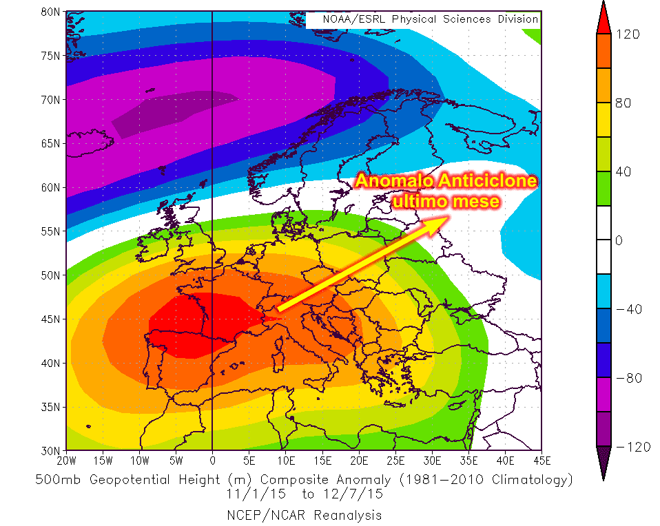 Anomalia - Anticiclone, da inizio novembre è un calvario: situazione gravissima