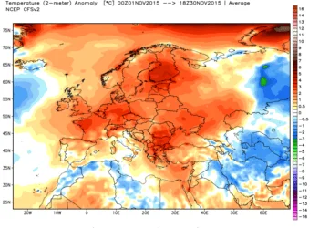 Anomalie termiche 350x250 - Ci risiamo: prima settimana di novembre col caldo!