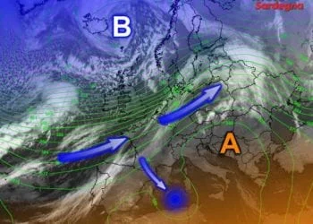 Meteosat7 350x250 - Nubi da ovest porteranno piovaschi. Clima mite