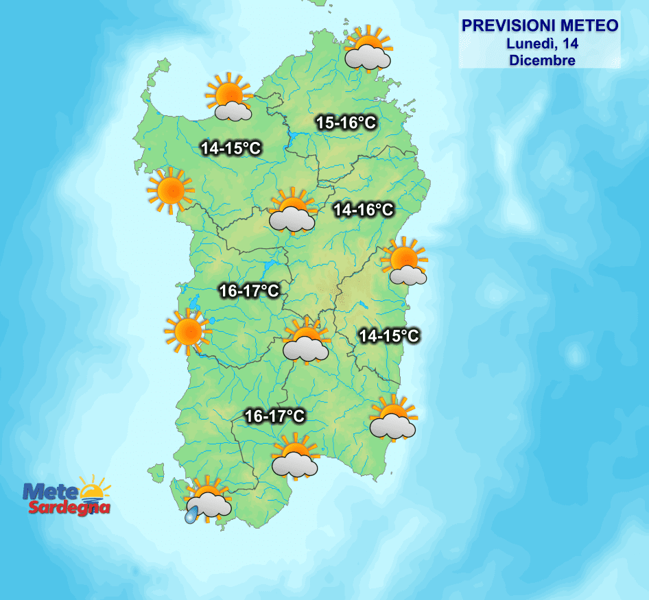 Oggi10 - Locali annuvolamenti, piovaschi a sud. Sempre mite