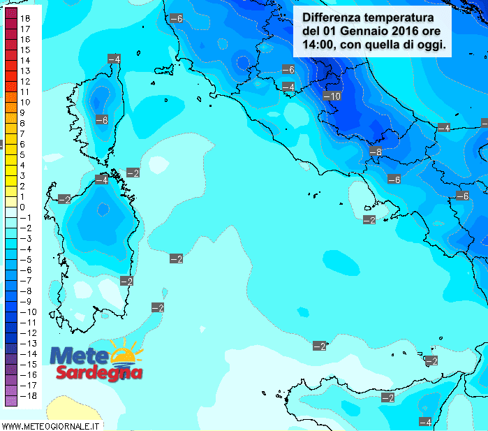 Temperature4 - Capodanno: temperature giù. Finalmente inverno