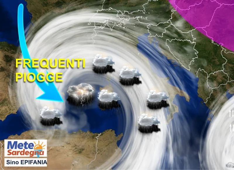 meteo sardegna epifania focus - Piogge e vento caratterizzeranno le condizioni meteo sino Epifania