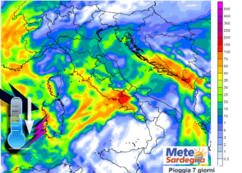 sardegna arriva pioggia 350x250 - Sardegna, arriva la pioggia. Peggioramento ad iniziare da coste occidentali