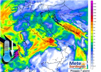 sardegna arriva pioggia 350x250 - Isolati rovesci in atto nel Cagliaritano