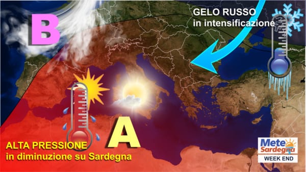week end natale sardegna - Alta Pressione in Sardegna, ma si attenuerà. Per Capodanno meteo con insidie
