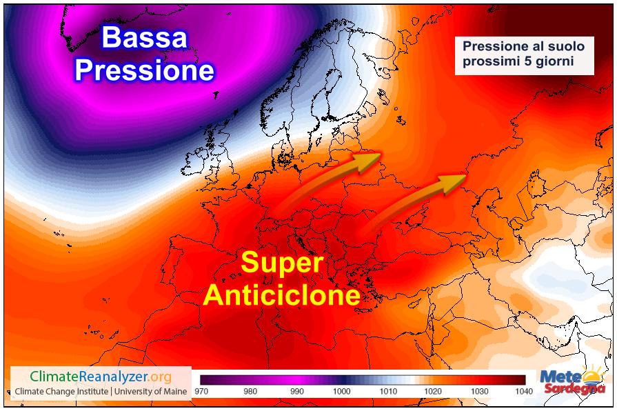 Alta Pressione - Super Anticiclone per oltre una settimana: inverno inesistente