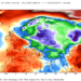 Anomalie termiche 75x75 - Meteo variabile, un po' uggioso ma molto mite. Attese punte di 20°C