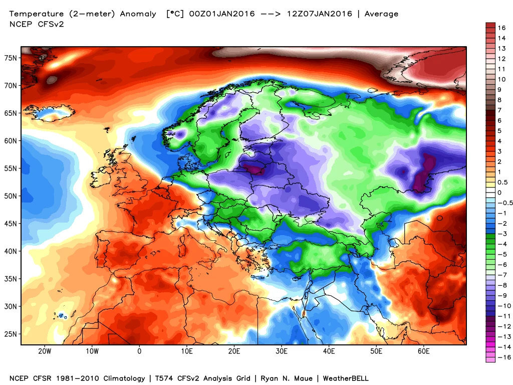 Caldo anomalo: primi 7 giorni di gennaio paurosi Anomalie termiche - Caldo anomalo: primi 7 giorni di gennaio paurosi
