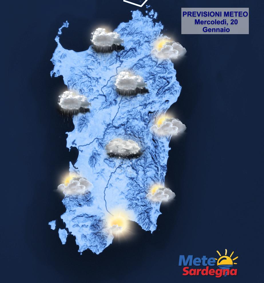 Meteo - Maltempo su centro nord della Sardegna. Neve sui monti