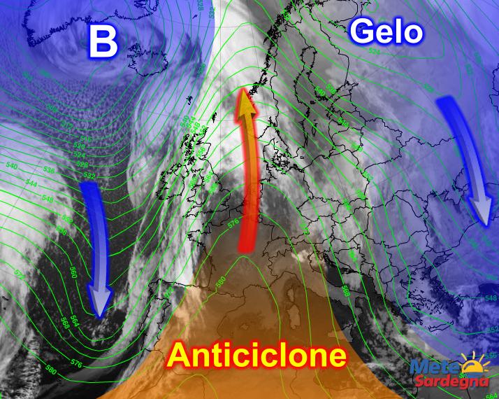 Meteosat9 - Anticiclone di "primavera" già in Sardegna: scaccia via piogge e freddo
