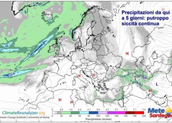 Precipitazioni 350x250 - Possibili isolati piovaschi pomeridiani sul Gennargentu
