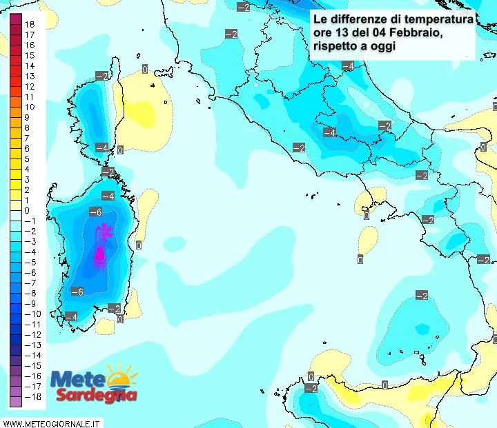 Temperature13 - Temperature in forte diminuzione dai primi di febbraio