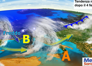 evoluzione meteo febbraio 350x250 - Anticiclone persistente e siccità in Sardegna. Ultime novità per febbraio