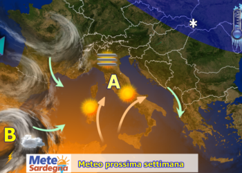 meteo prossima settimana 350x250 - Temperature notturne crollate: toccati i -5°C, 1°C alle porte di Cagliari!