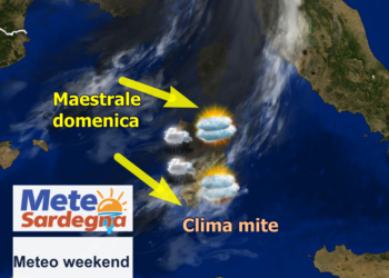 meteo weekend2 350x250 - Curioso vortice ciclonico a largo di Costa Rei