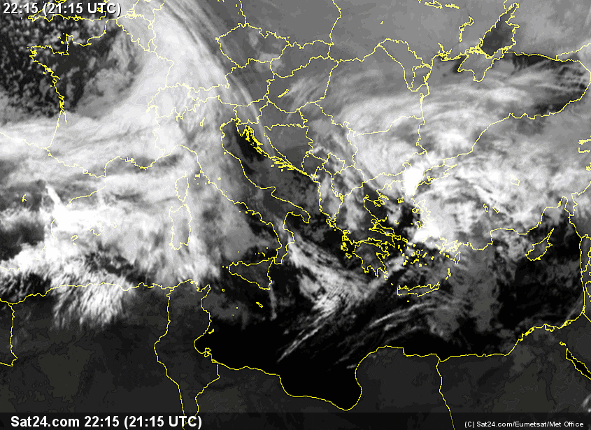 meteosat - Peggioramento imminente sulla Sardegna, perturbazione in arrivo da Ovest
