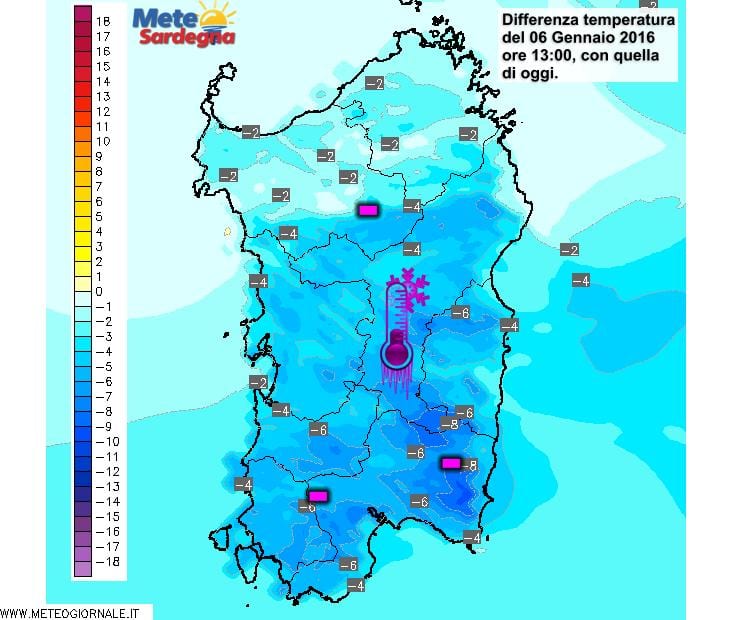 temperature 1 - Nella calza della Befana più freddo e neve sul Gennargentu