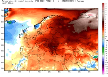 Anomalie termiche 1 350x250 - Gennaio 2016 è stato il gennaio più caldo di sempre!