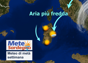 Meteo metà settimana 350x250 - Maltempo temporalesco all'assalto della Sardegna