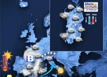 Meteo oggi 350x250 - Mercoledì sera furioso Maestrale, freddo, ma poca pioggia