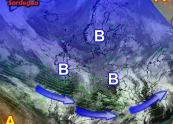 Meteosat5 350x250 - Perturbazione a ridosso delle coste ovest: imminente peggioramento