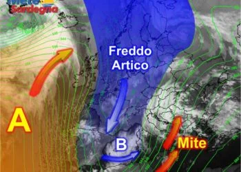 Meteosat6 350x250 - Perturbazione a ridosso delle coste ovest: imminente peggioramento