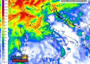 Piogge 2 350x250 - Possibili isolati piovaschi pomeridiani sul Gennargentu