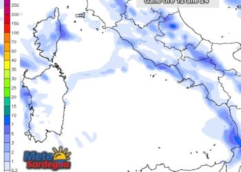Piogge Sardegna 350x250 - Meteo in rapido cambiamento: via il caldo, arriva il Maestrale