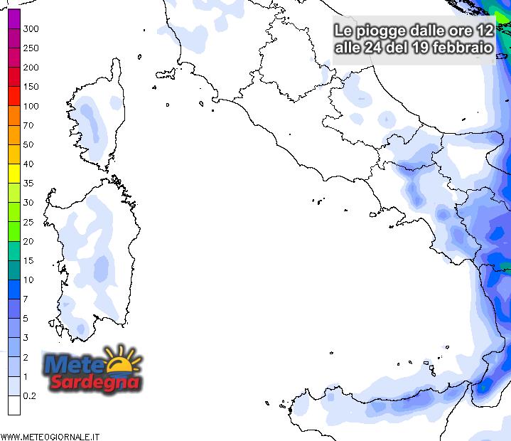 Piogge10 - Sardegna divisa dal meteo: uggioso a ovest, soleggiato a est