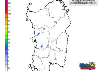 Precipitazioni 350x250 - Mercoledì sera furioso Maestrale, freddo, ma poca pioggia