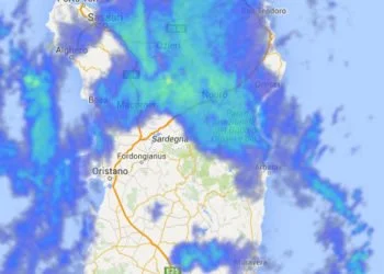 Radar Sardegna 2 350x250 - Arrivano rovesci di pioggia, a tratti intensi, sui settori ovest