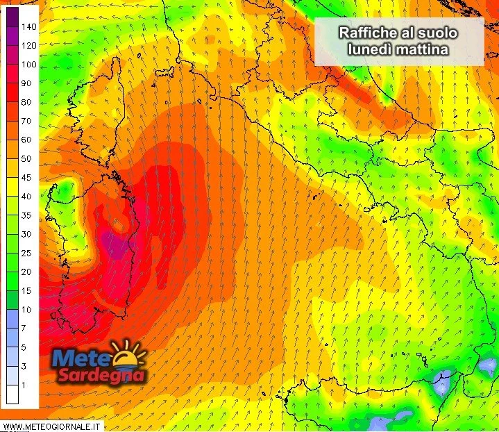 Vento 4 - Lunedì ciclone all'apice: sarà tempesta di vento