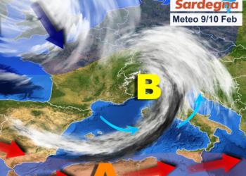 meteo sardegna 9 10 feb 350x250 - Freddo invernale in fuga? Possibile ritorno anticiclone: meteo fine mese