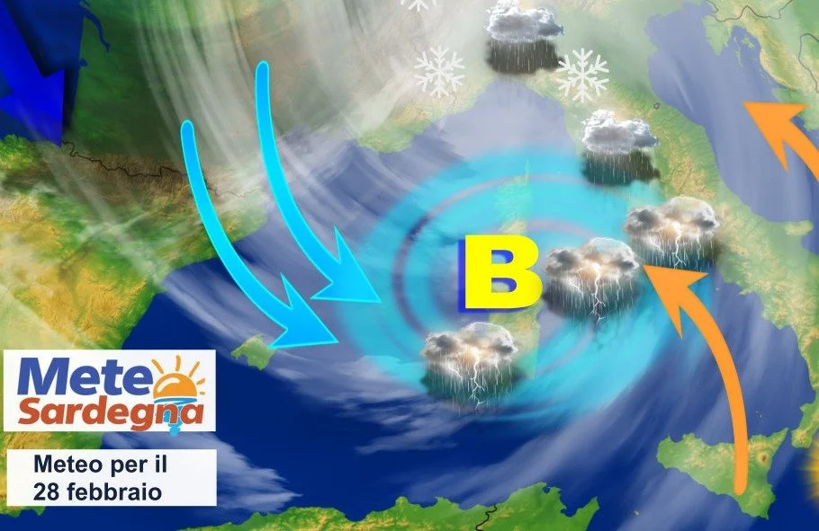 meteo sardegna domenica maltempo bufera ciclone - Meteo perturbato fino a lunedì: grandi piogge e freddo. Bufera di vento